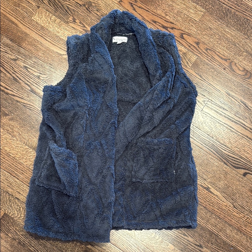 Women's Navy Fleece Vest